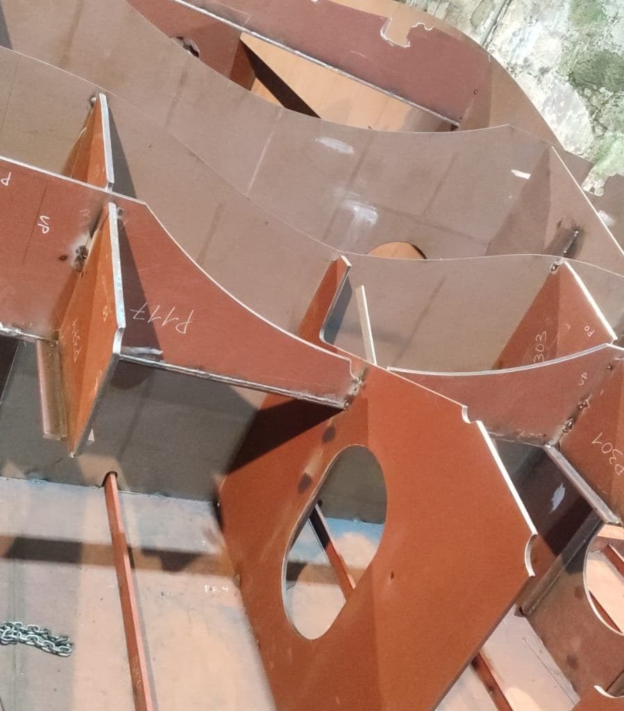 Prearmamento de bloques navales